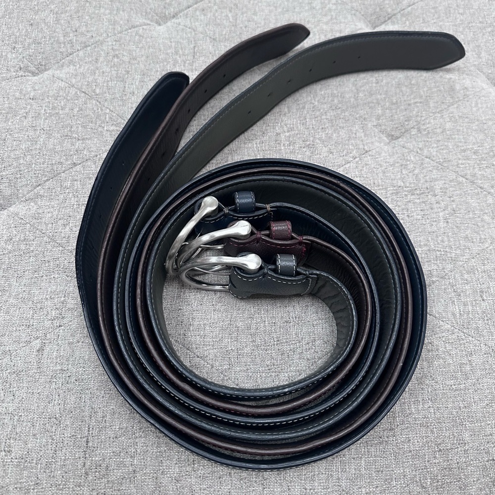 Kerrits XL leather BROWN simple D equestrian belt
